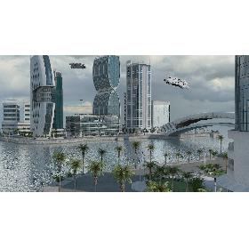 Sci Fi City HD 3D model